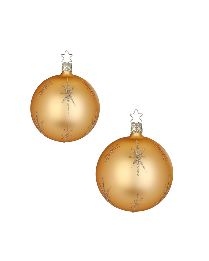 Goldene Weihnachtsbaumkugeln "Sternentanz" von Inge Glas