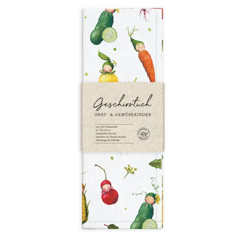 Grätz Verlag Geschirrtuch Obst und Gemüsekinder