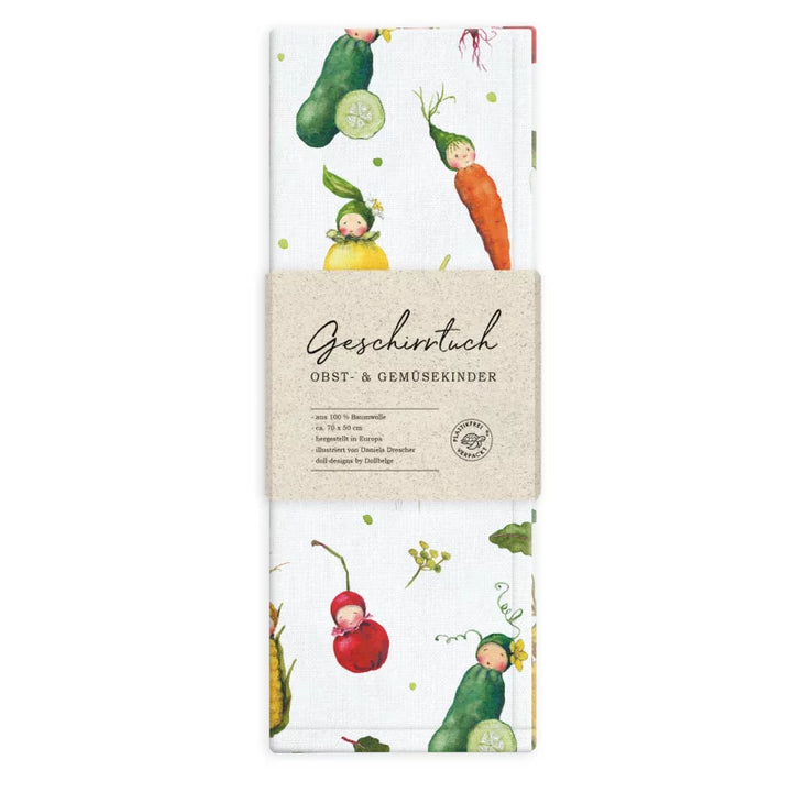Grätz Verlag Geschirrtuch Obst und Gemüsekinder