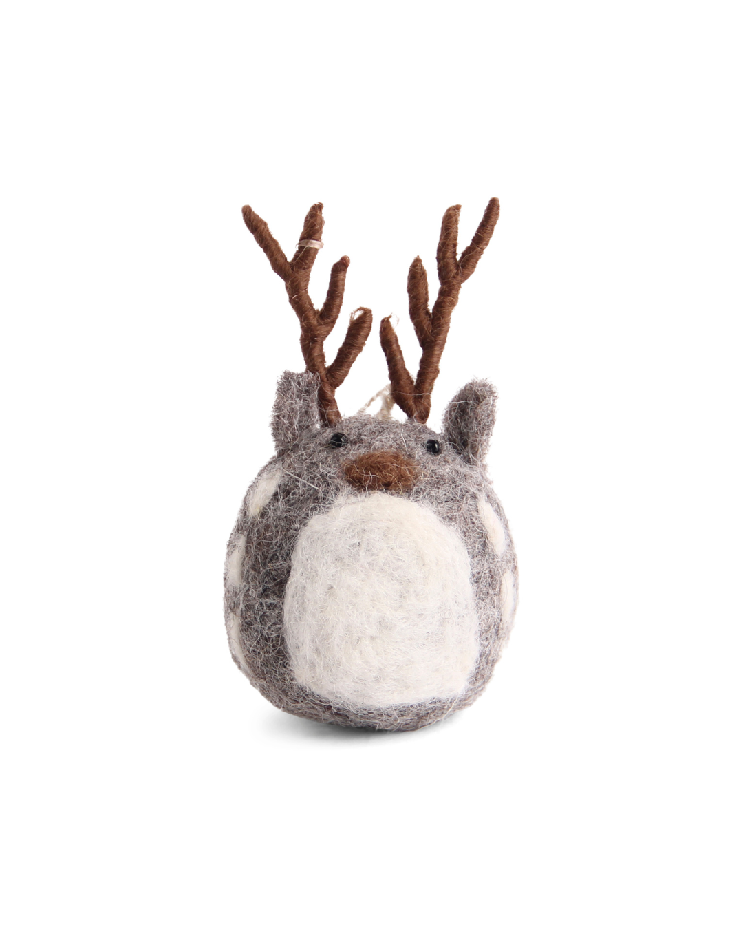 Graues Filzrentier mit Geweih von Gry & Sif