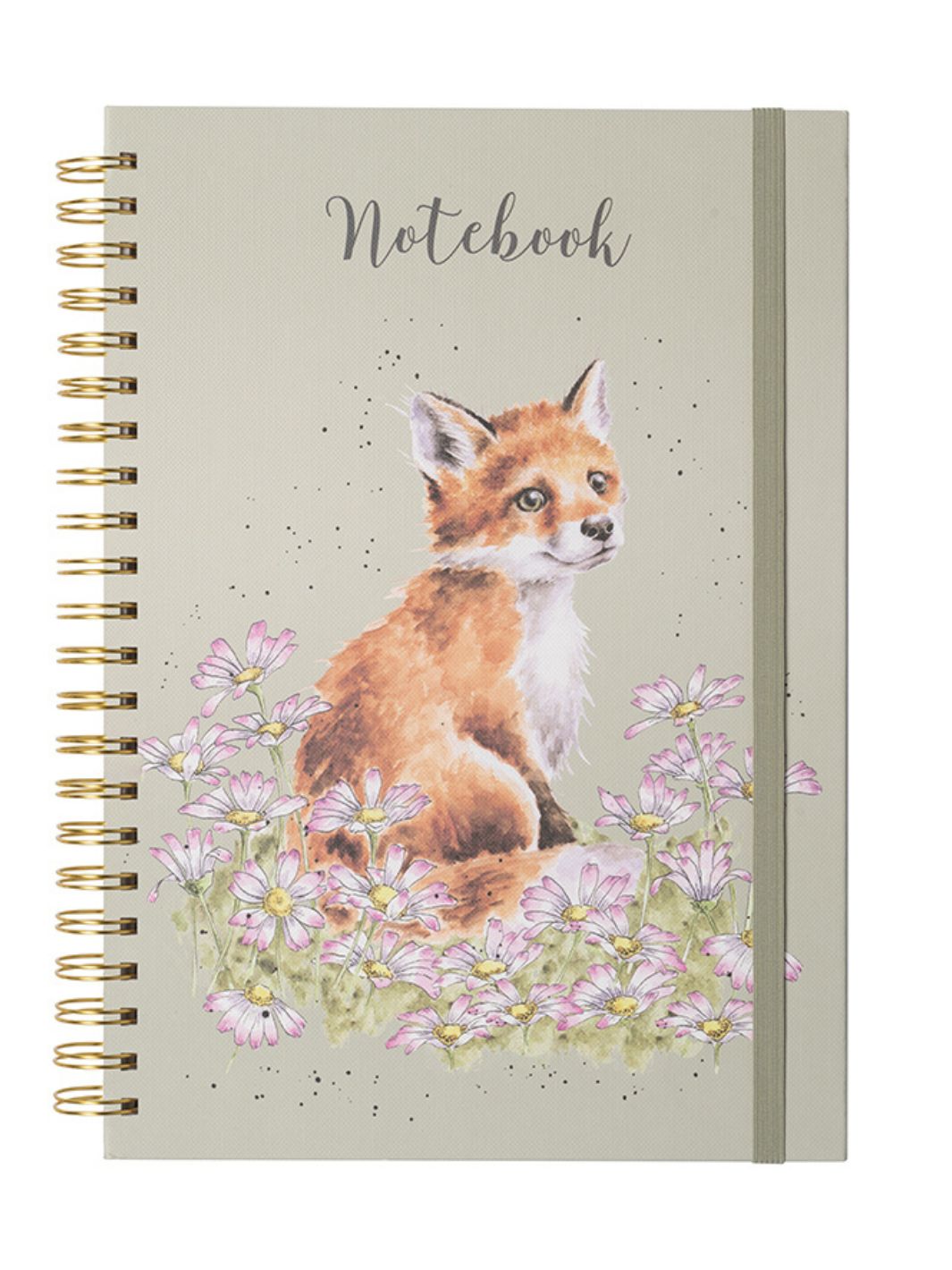 Grünes Notizbuch mit Fuchs-Motiv von Wrendale Designs