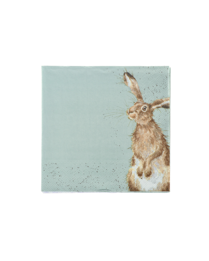Hasen Cocktailservietten "The Hare and The Bee" von Wrendale Designs