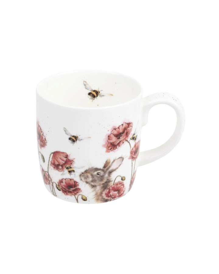 Hasen & Mohnblumen Tasse "Let it Bee" von Wrendale Designs