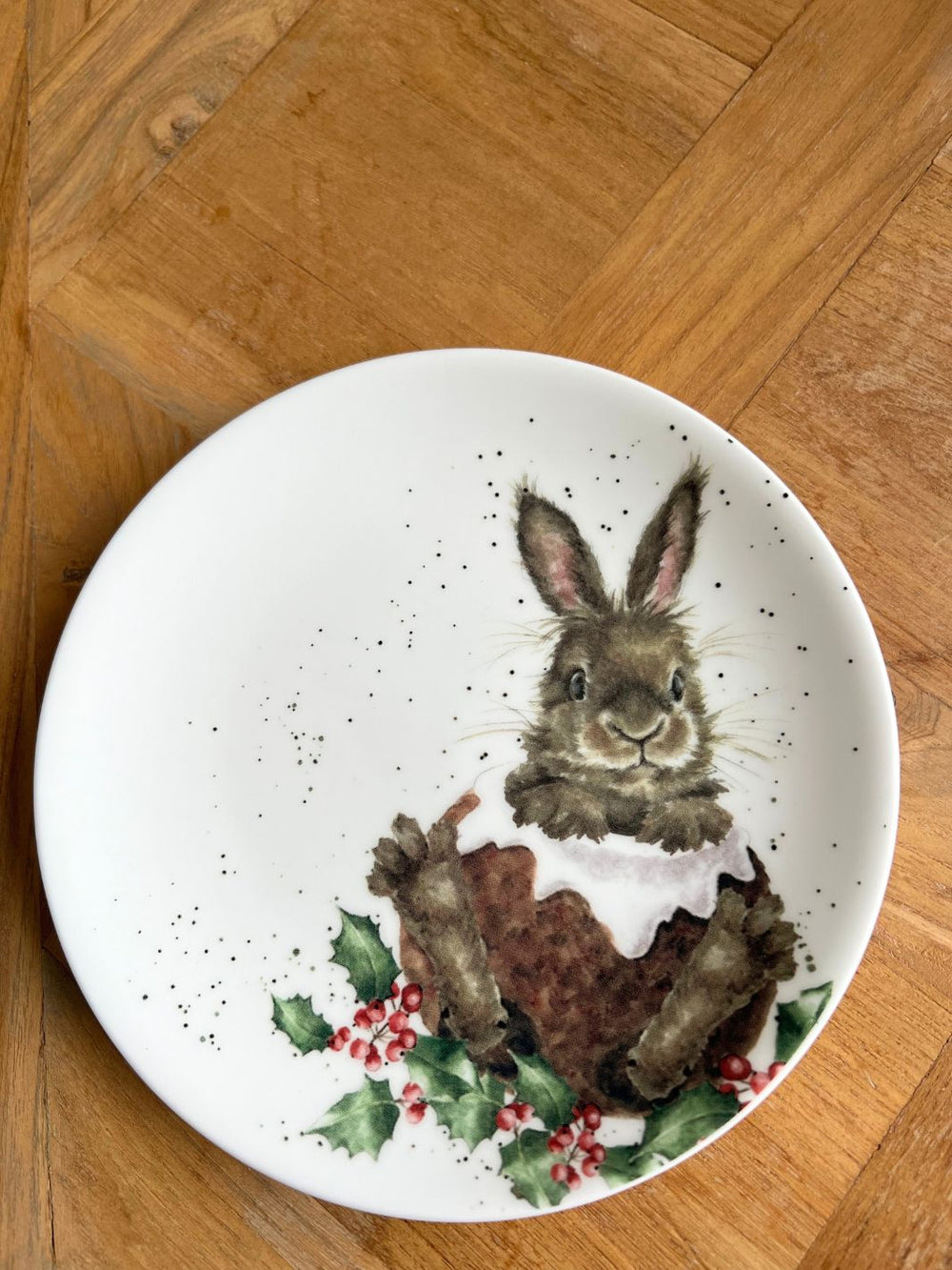 Hasen Teller Zweierset Hase und Rotkehlchen von Wrendale Designs