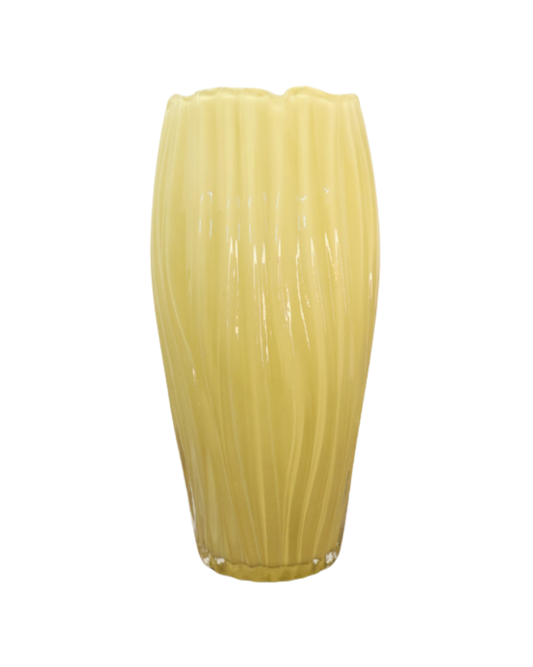 Hellgrüne Blumenvase Besalu von Light & Living auf hellem Hintergrund.
