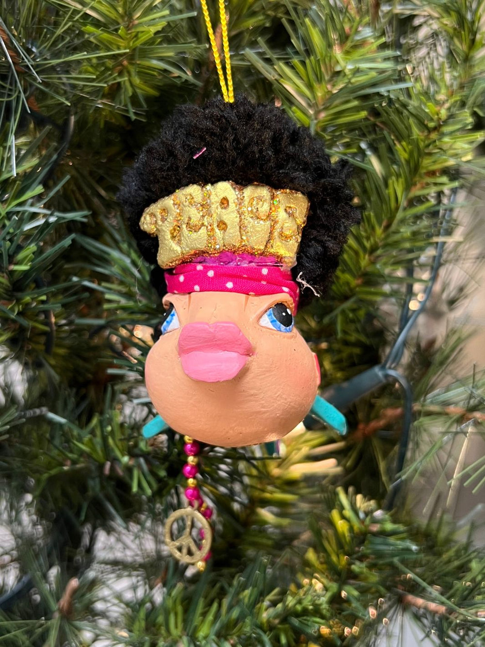 Hippie Fisch Peace für den Weihnachtsbaum von Gooswill.