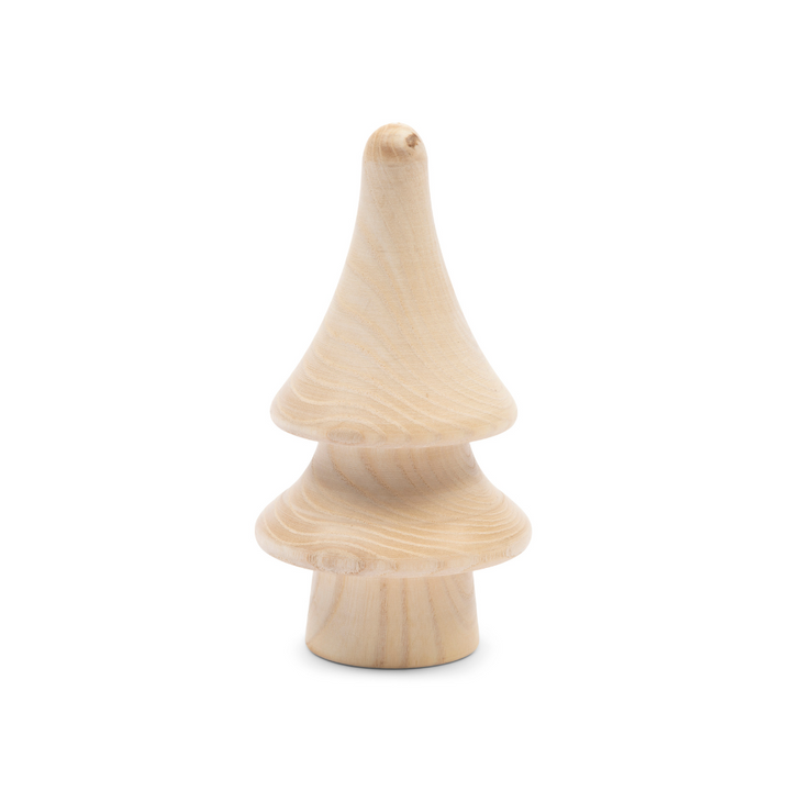 Holztannenbaum Aspen Wooden Tree von Rivièra Maison vor weißem Hintergrund.