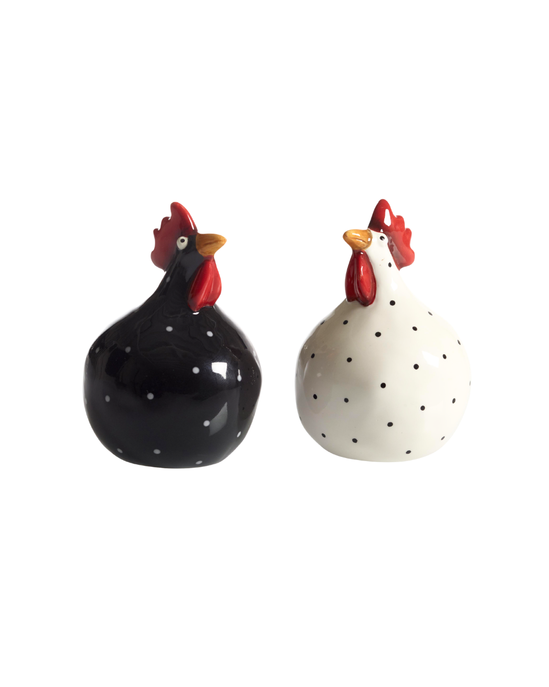 Salz- und Pfefferstreuer „Höna“ von Nääsgränsgården in Schwarz und Weiß mit Punkten