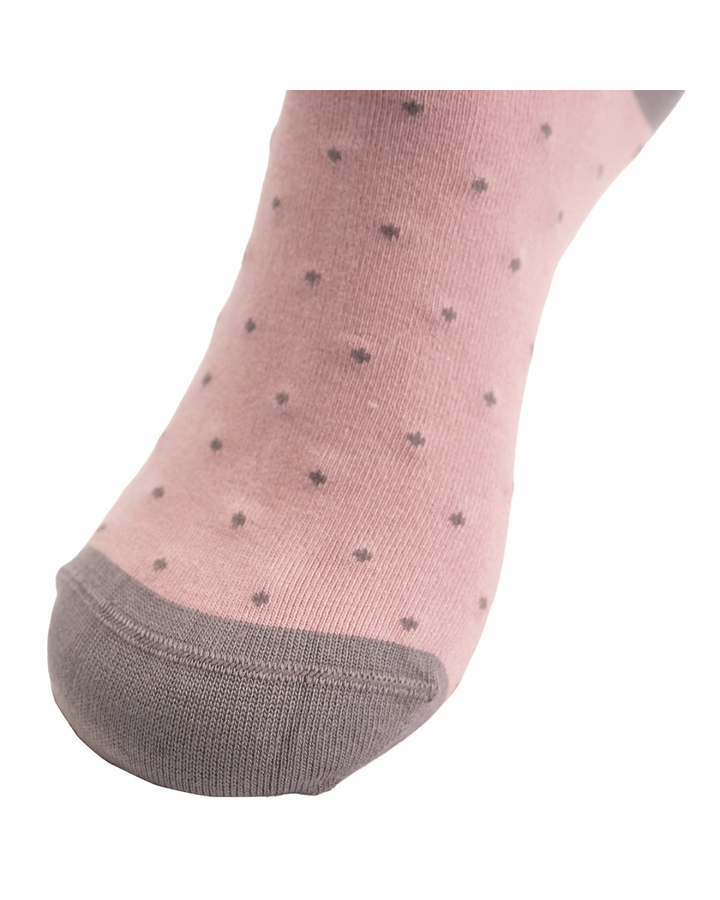 Detailansicht der Zehenpartie der Hühner Socken in grauer Kontrastfarbe