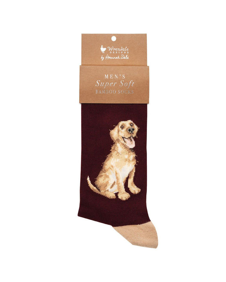 Hunde Männersocken rot von Wrendale Designs