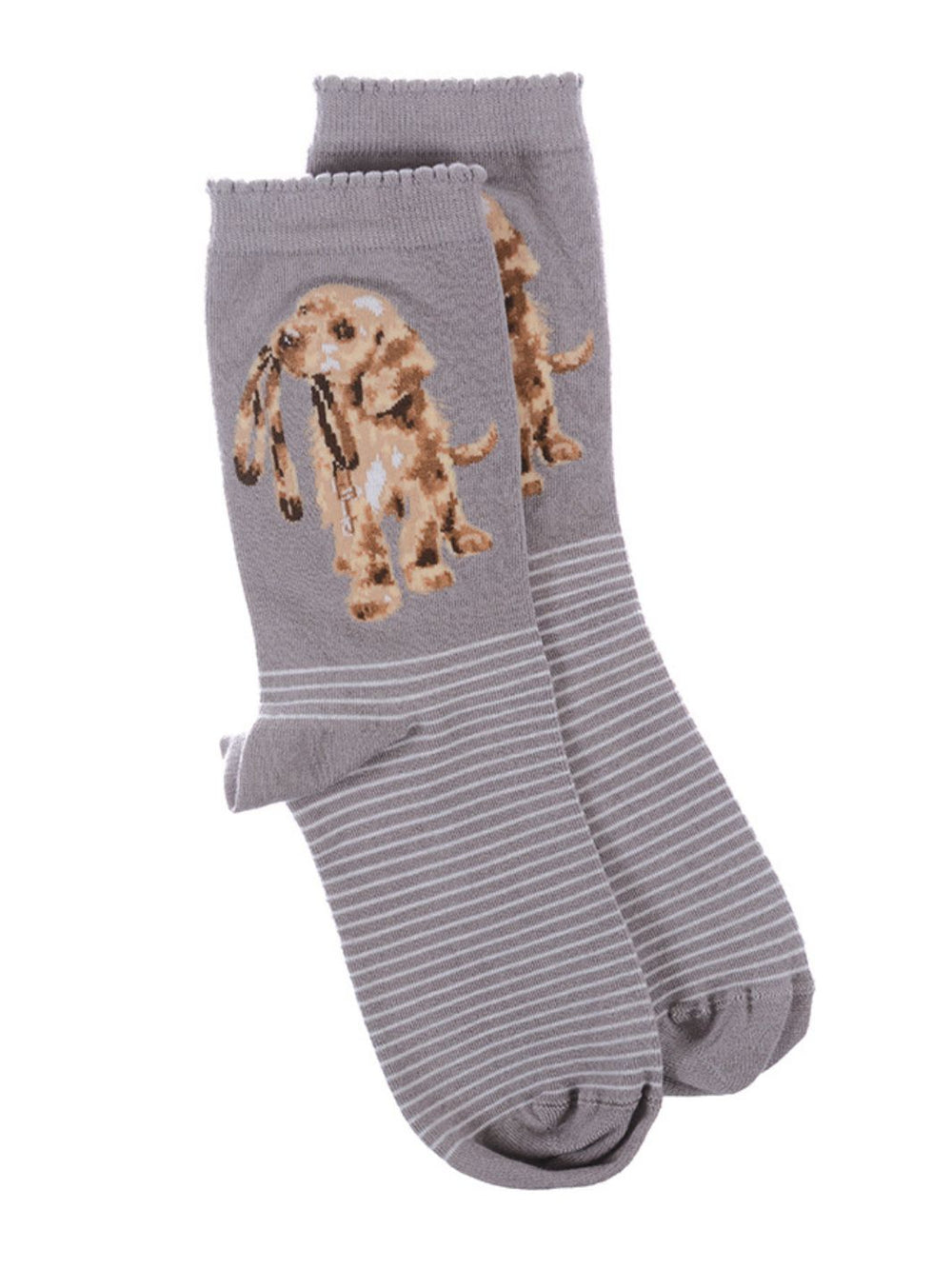 Graue Hunde Socken aus Bambus von Wrendale Designs.