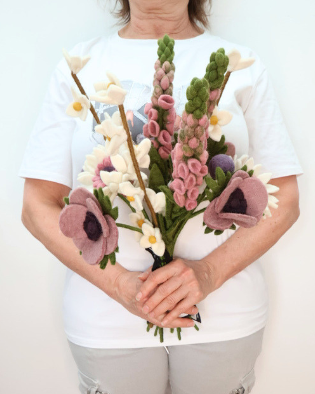 Blumenstrauß "Danke" aus Filz