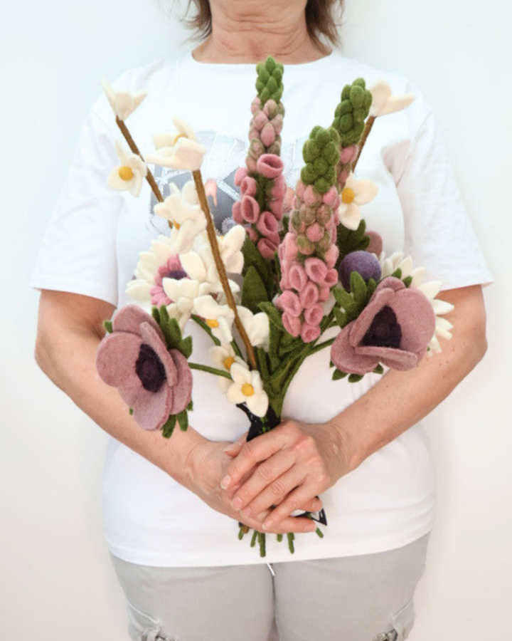 Blumenstrauß "Danke" aus Filz