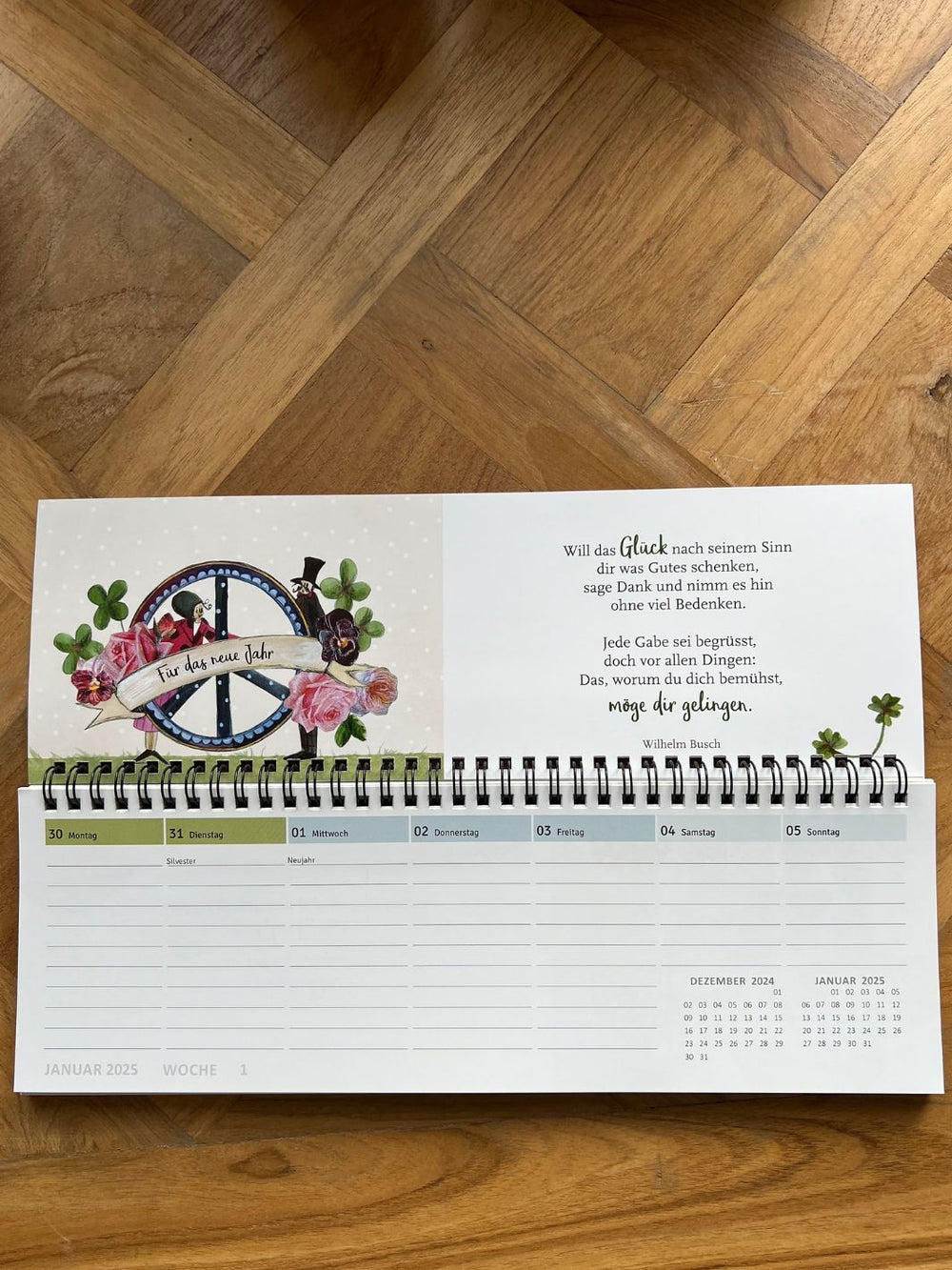 Innenansicht Tischkalender Blüten vom Grätz Verlag