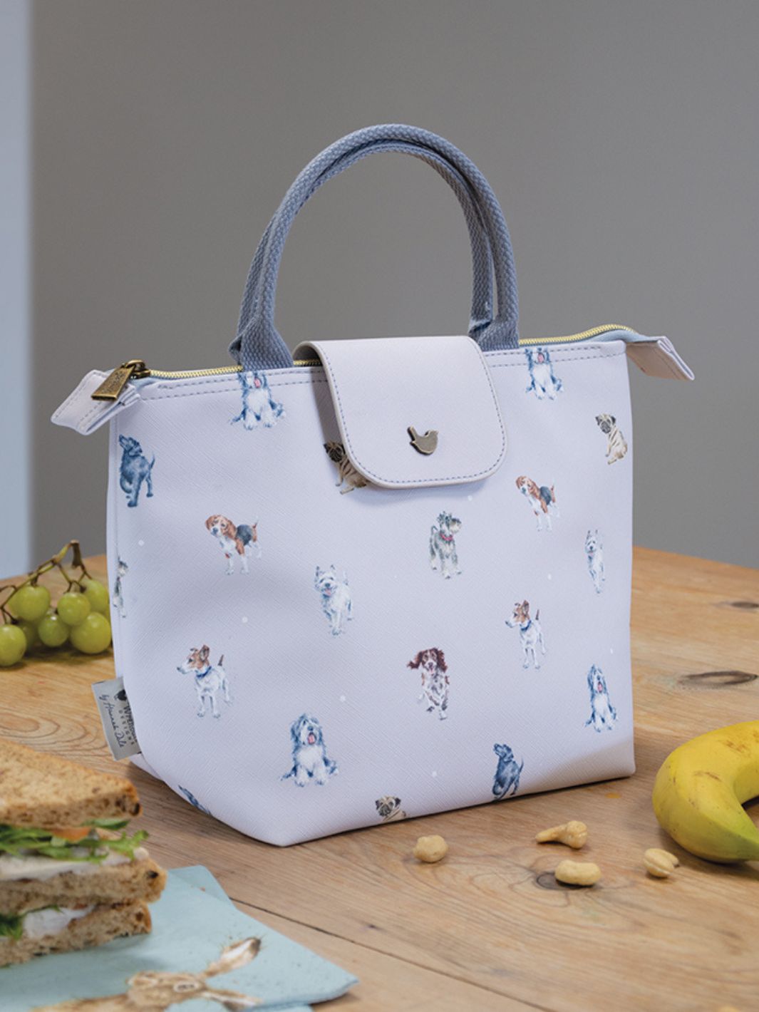 Isolierte Hunde-Motiv Handtasche für dein Mittagessen von Wrendale Designs