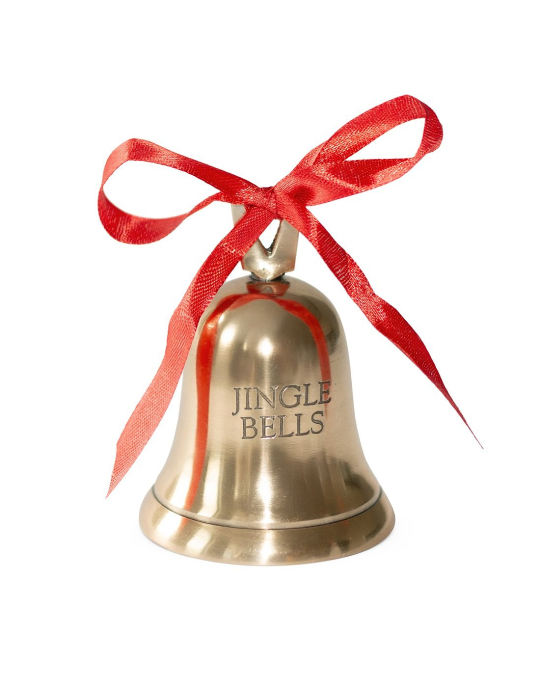 „Goldene Weihnachtsglocke Jingle Bells mit roter Schleife von Rivièra Maison“