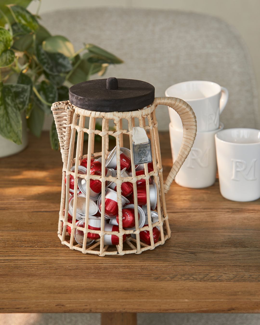 Rattan Kaffeekanne