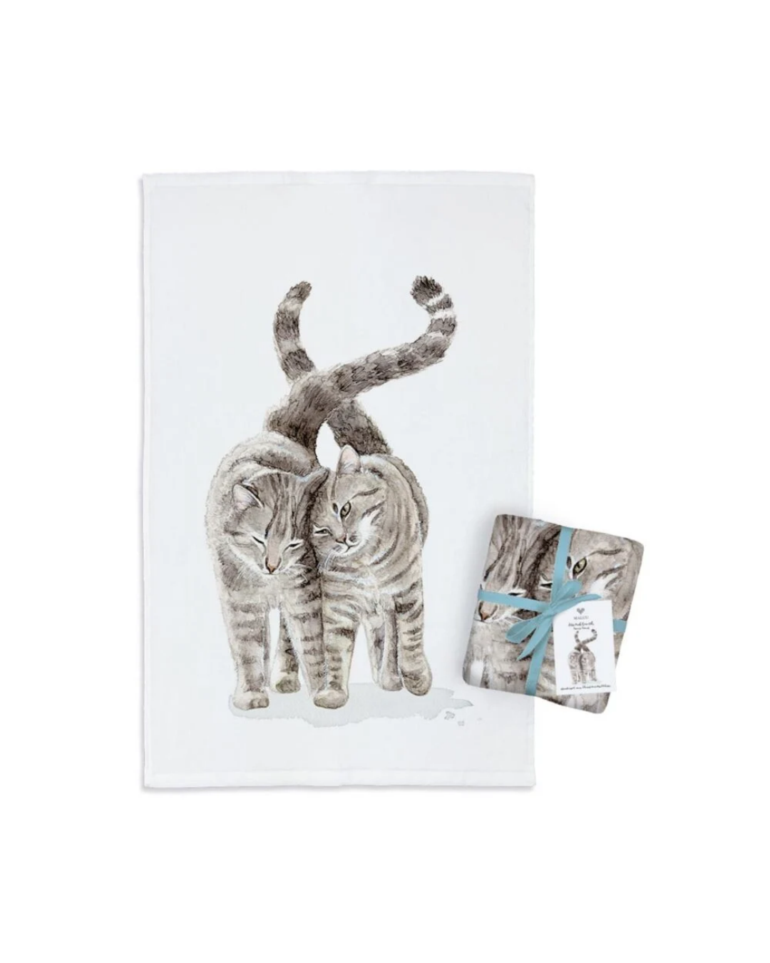 Katzen Frottee-Handtuch "Cuddling Cats" von Maluu