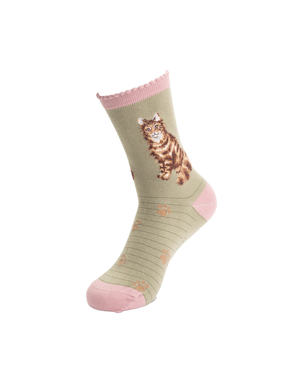 Katzen Socken von Wrendale Designs vollständig dargestellt