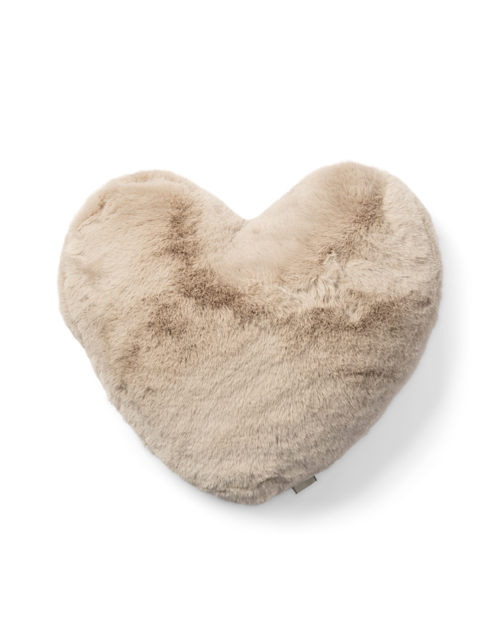 Kissen Heather Heart aus Kunstpelz von Riviera Maison