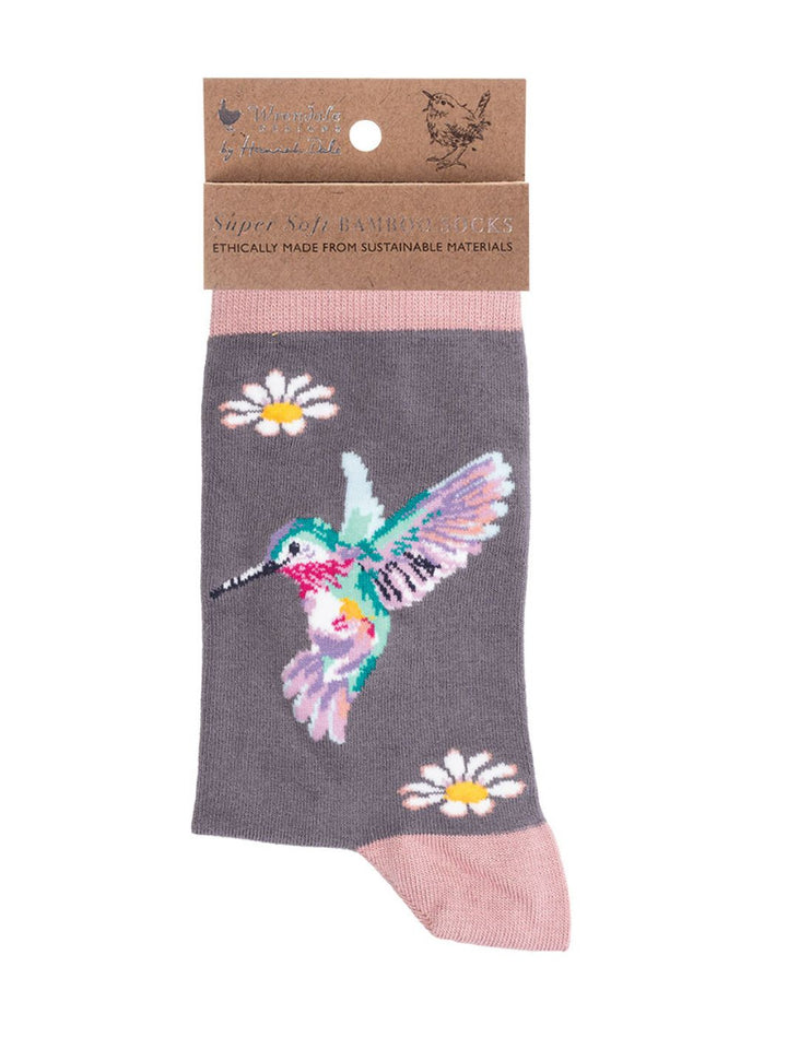 Weiche Socken mit Kolibri Motiv von Wrendale Designs