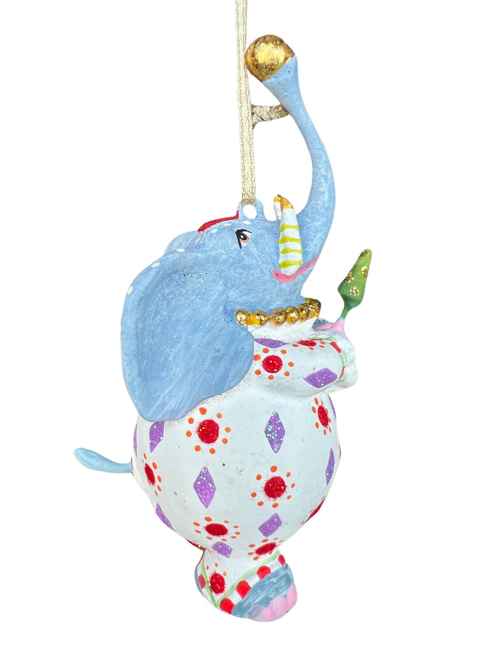 Krinkles Eleanor Elephant Mini Ornament von Patience Brewster