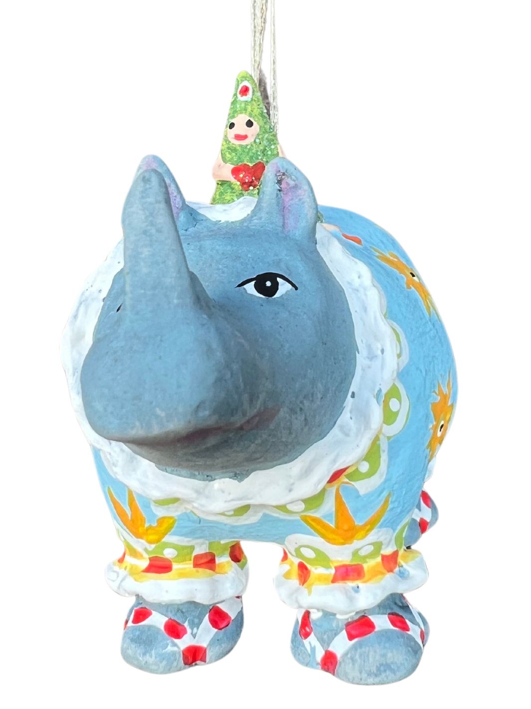 Krinkles Mini Ornament Roberta Rhino von Patience Brewster