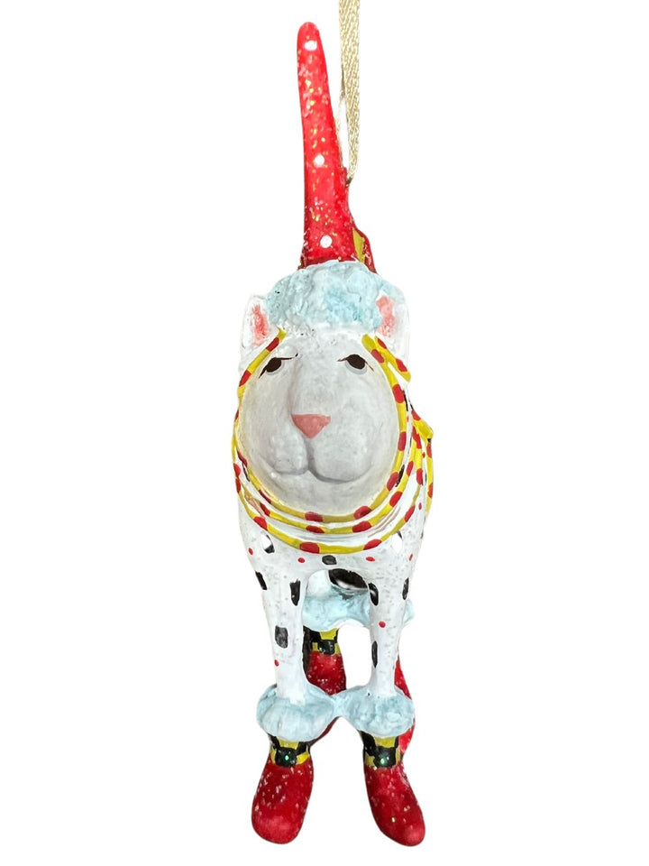 Krinkles Pat Santa Hat Cat Mini Ornament von Patience Brewster