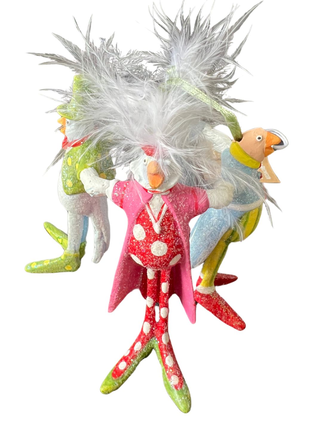 Krinkles roter Vogel des Four Calling Birds Ornaments von Patience Brewster