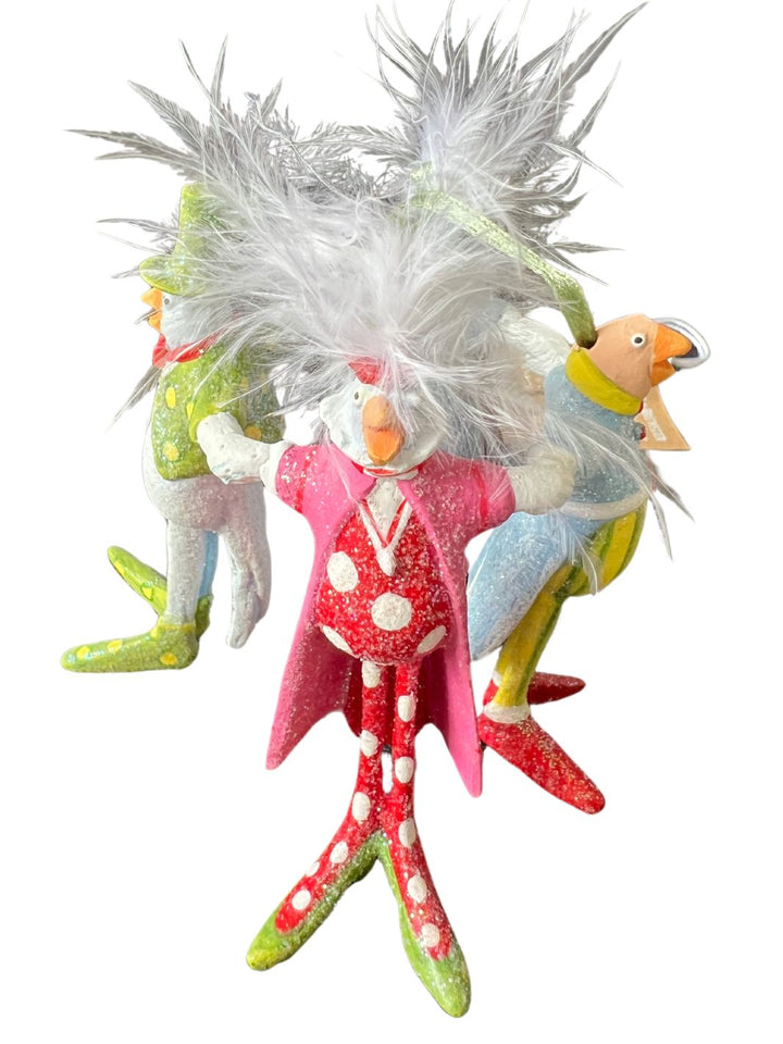 Krinkles roter Vogel des Four Calling Birds Ornaments von Patience Brewster