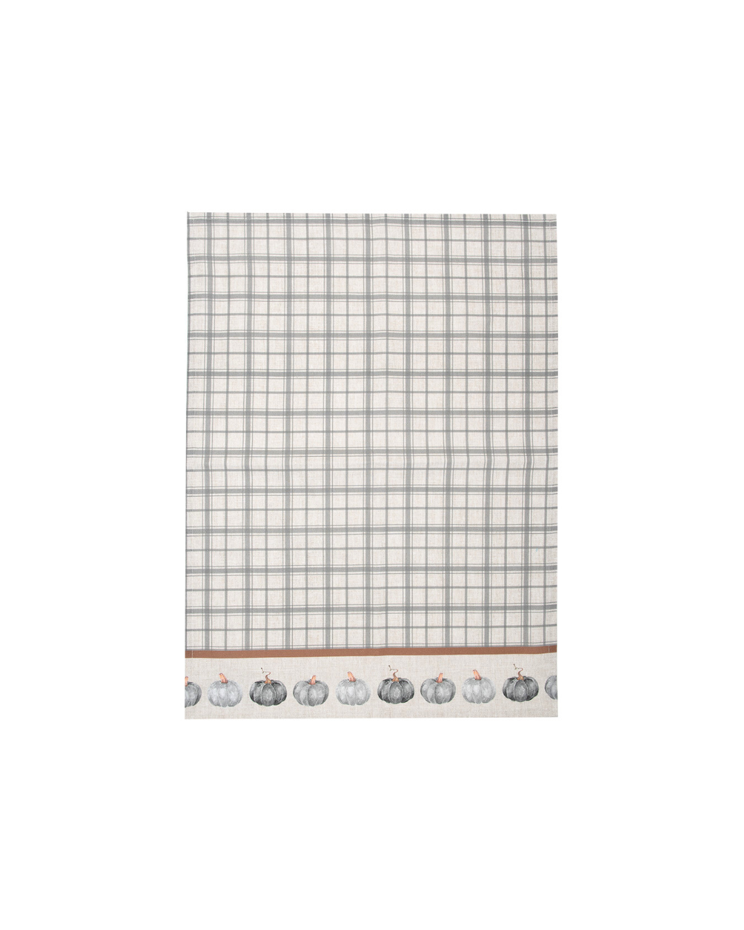 „Herbstliches Geschirrtuch Kürbis von Clayre & Eef 50 × 70 cm mit dekorativen Kürbissen als Bordüre“