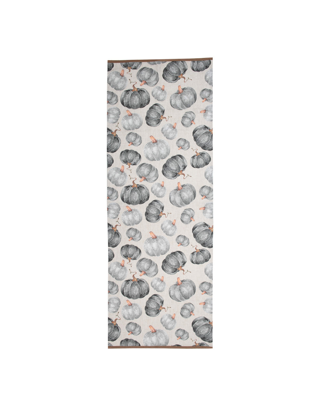 „Tischläufer Kürbis von Clayre & Eef 140 × 50 cm mit grauem Kürbis-Muster“