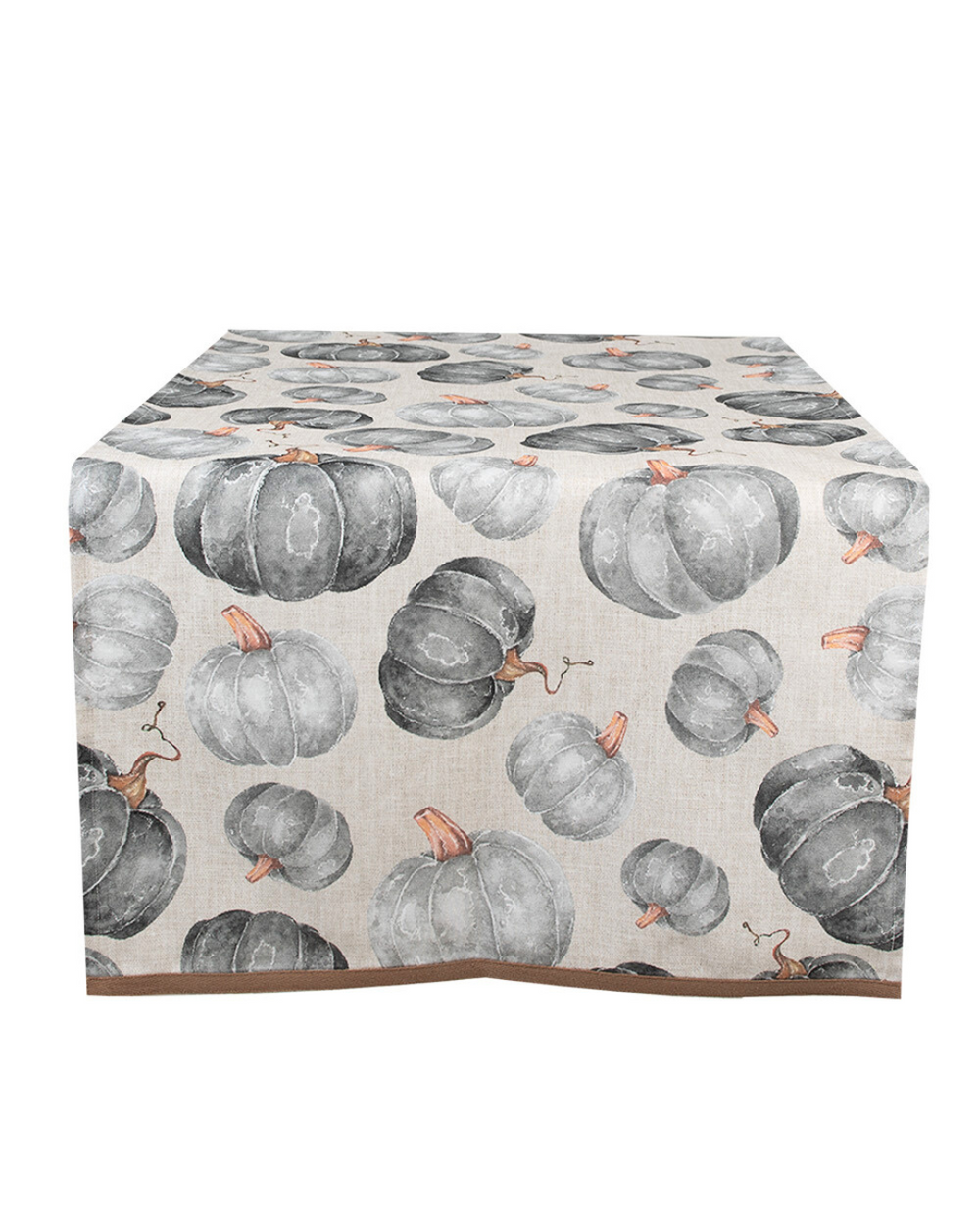 „Herbstlicher Tischläufer Kürbis von Clayre & Eef mit Allover-Kürbisdesign“