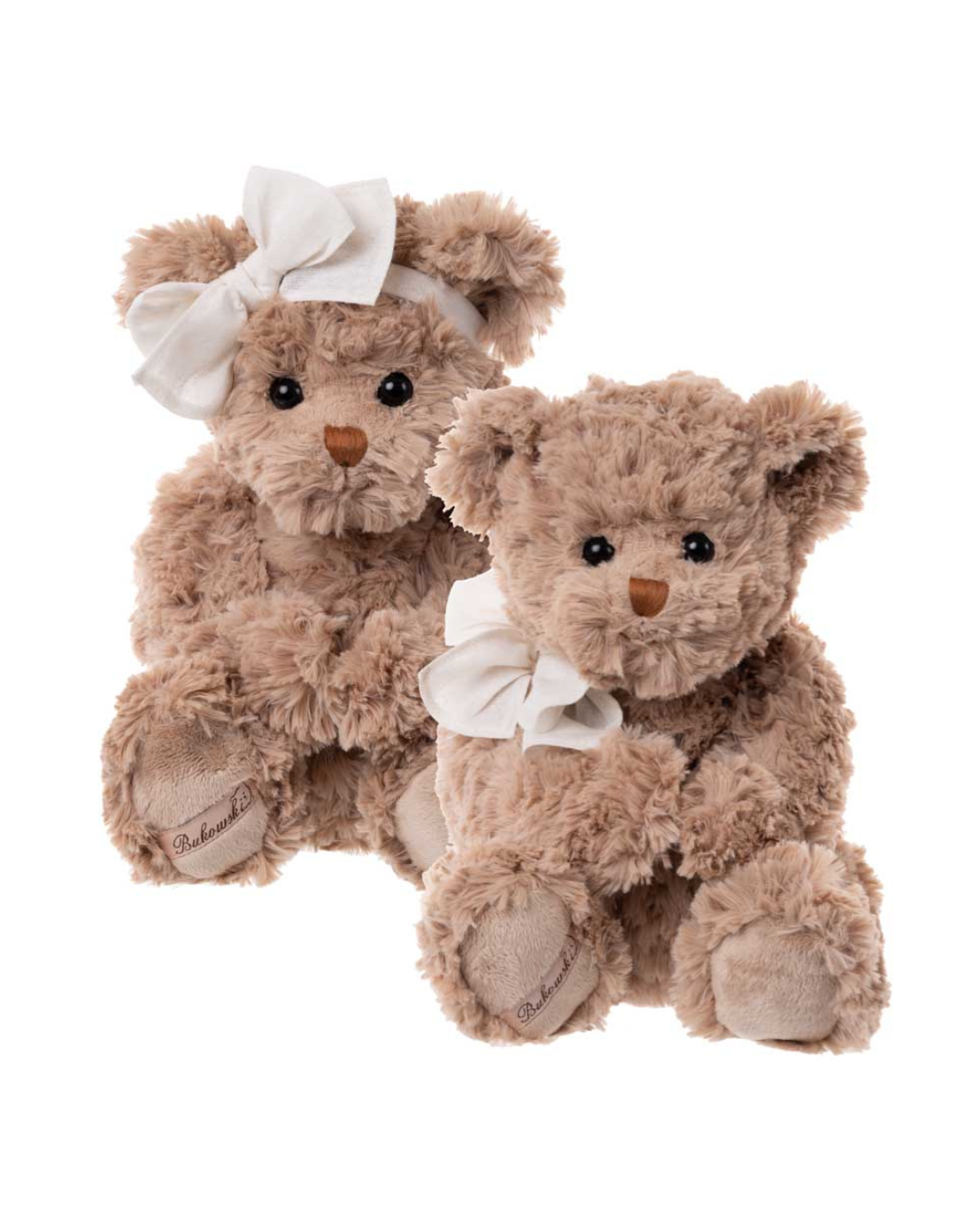 Teddybären Doux Ethan & Douce Romy von Bukowski nebeneinander sitzend