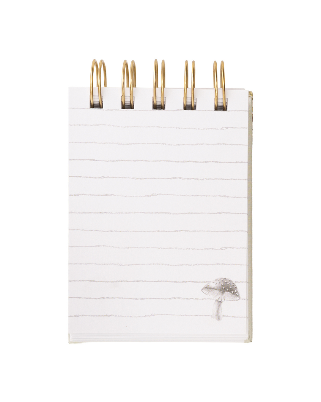 Linierte Innenseite des Mini Notiz- und Skizzenbuchs „Woodland“ mit kleiner Waldillustration.