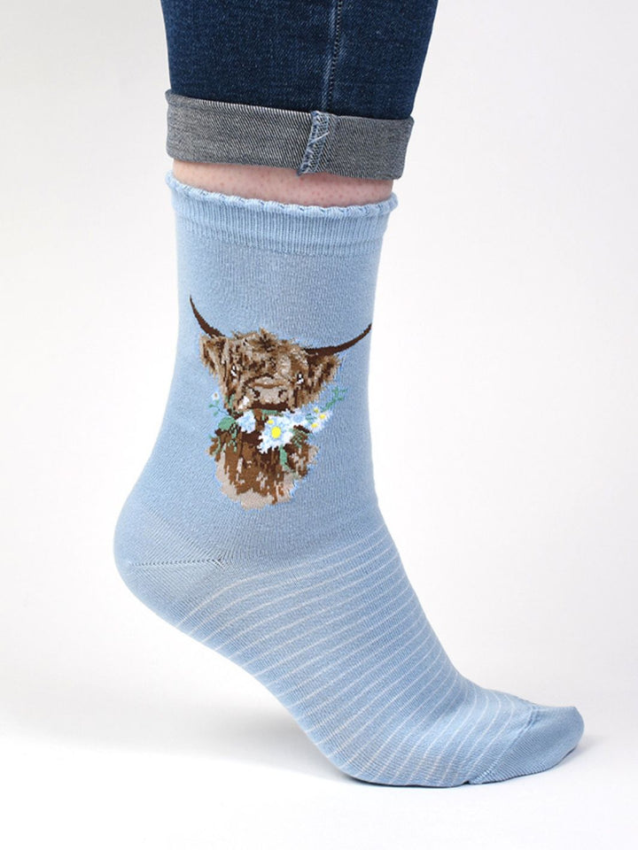 Weiche Longhorn Socken von Wrendale Designs