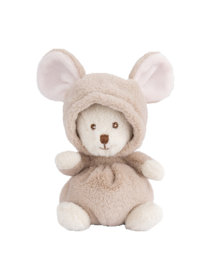 Ziggy Mousy Kuscheltier in Beige mit Kapuze und großen Ohren