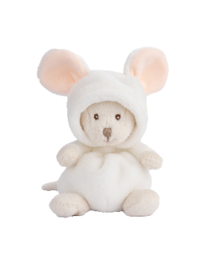 Ziggy Mousy Kuscheltier in Creme mit Kapuze und großen Ohren