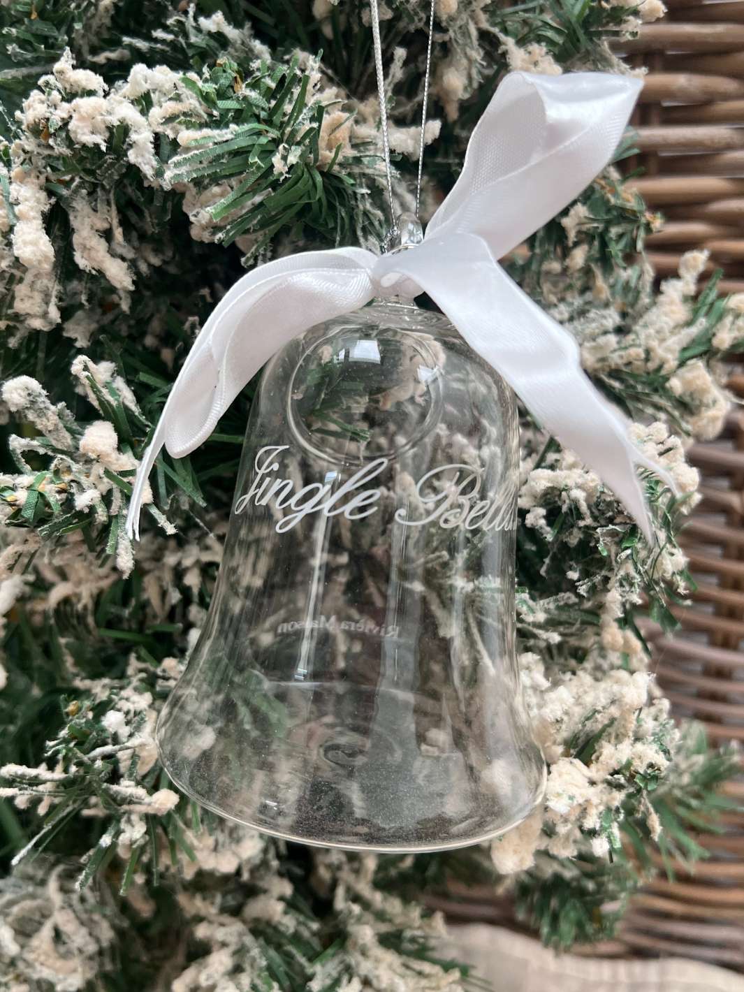 Merry Christmas Glass Bell Riviera Maison