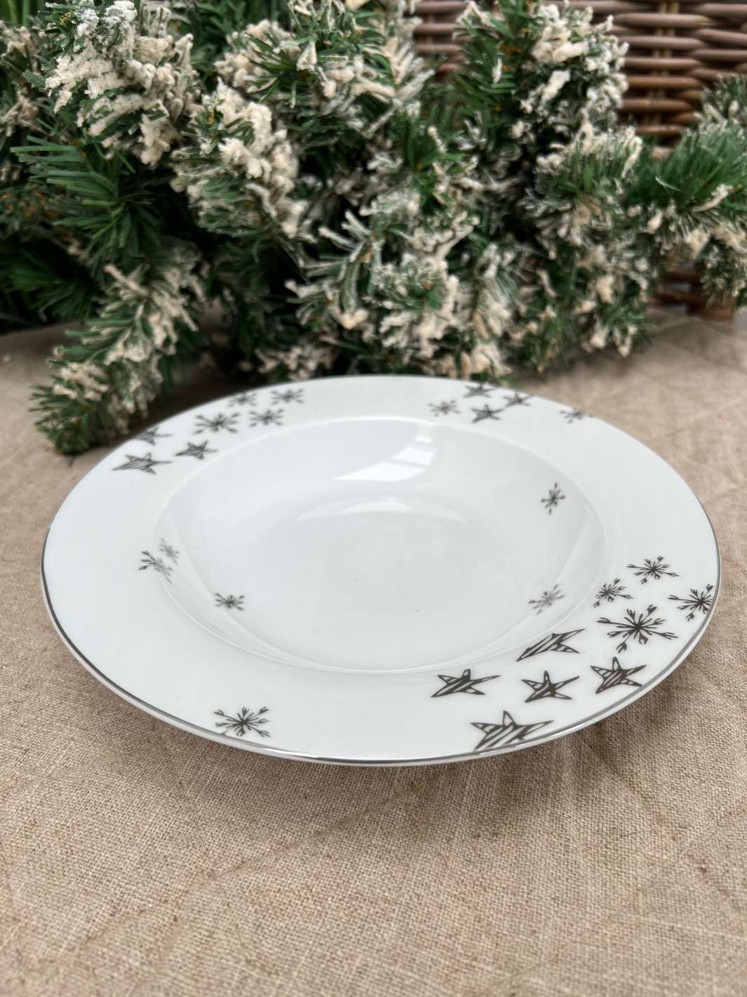 Merry Christmas Plate silber