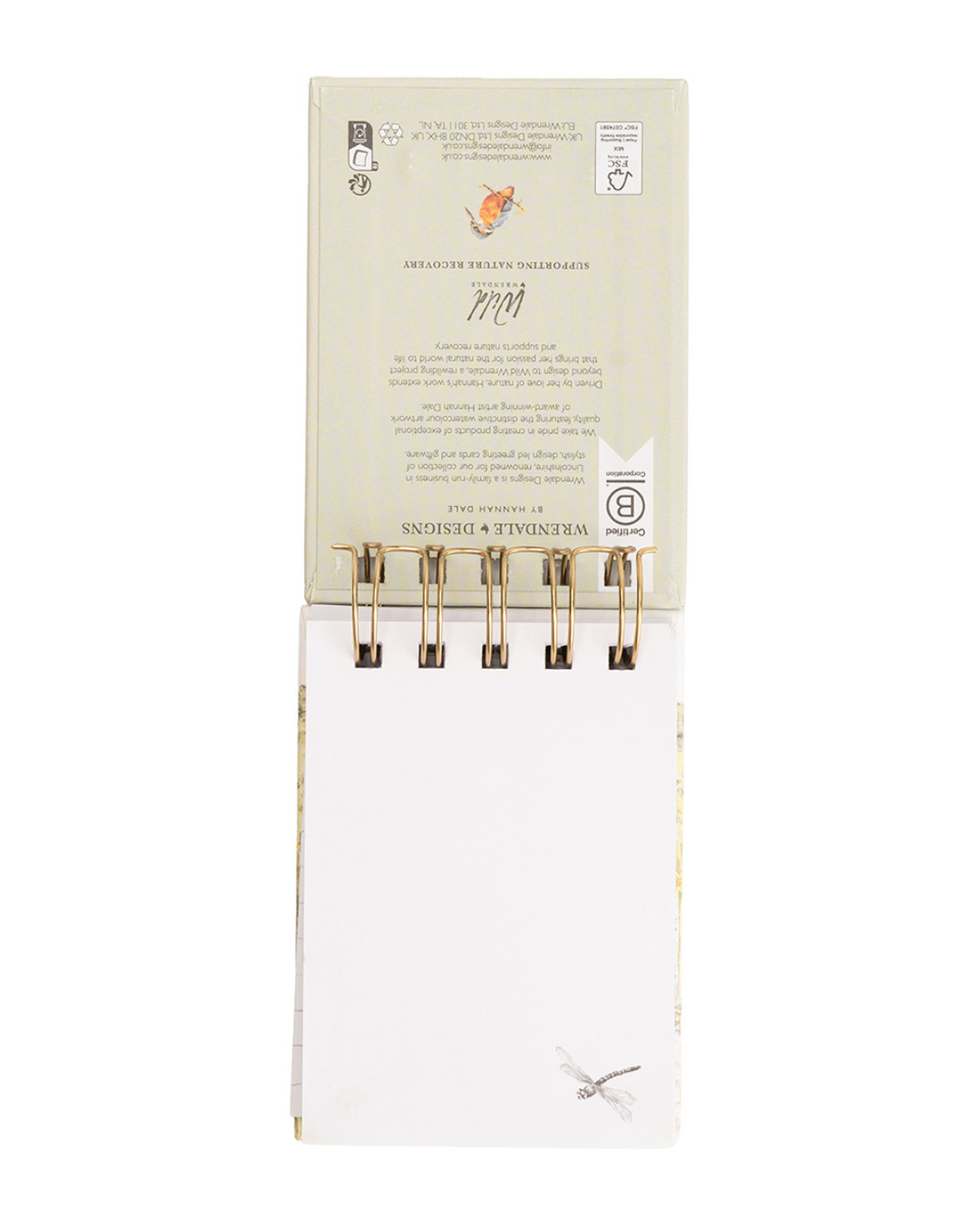 Innenansicht des Mini Notiz- und Skizzenbuchs „Riverbank“ mit blanken Seiten zum Zeichnen.