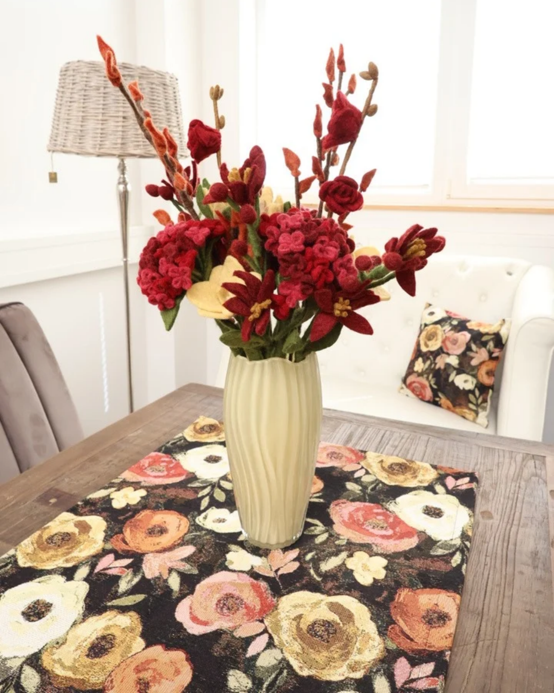 Blumen Tischläufer "Burano 50x140" von Sander Table + Home