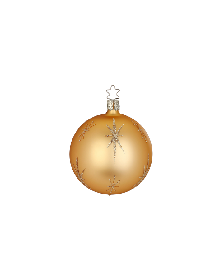 Goldene Weihnachtsbaumkugeln "Sternentanz" von Inge Glas