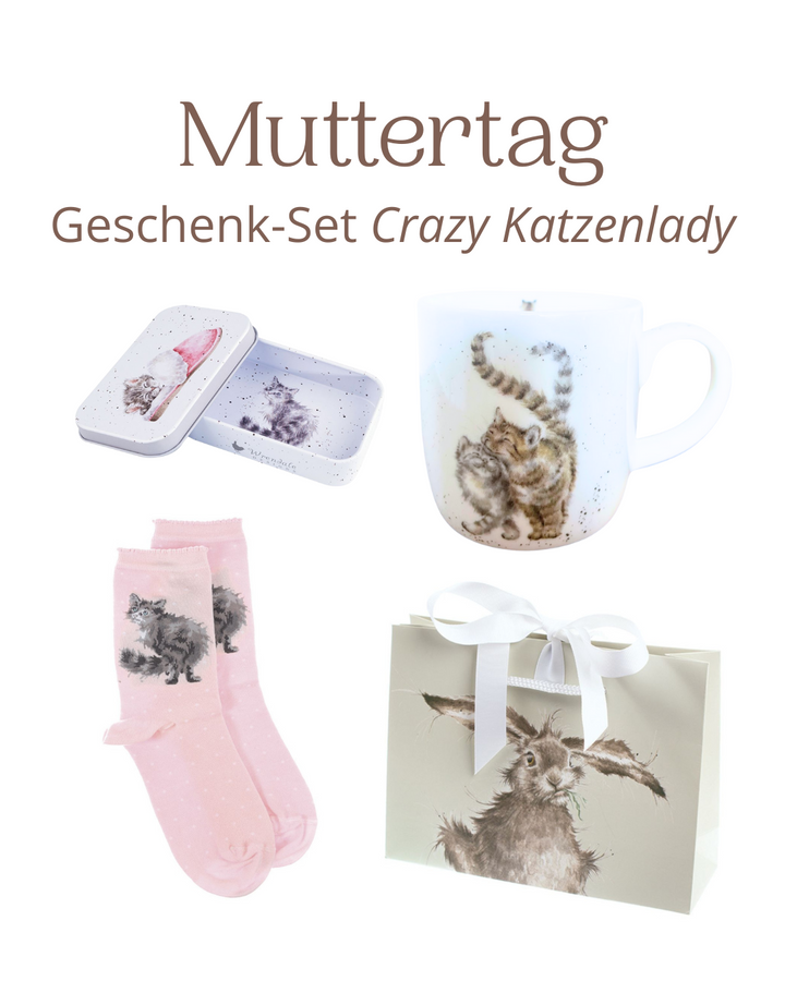 Muttertag Geschenk-Set "Crazy Katzenlady" von Wrendale Designs