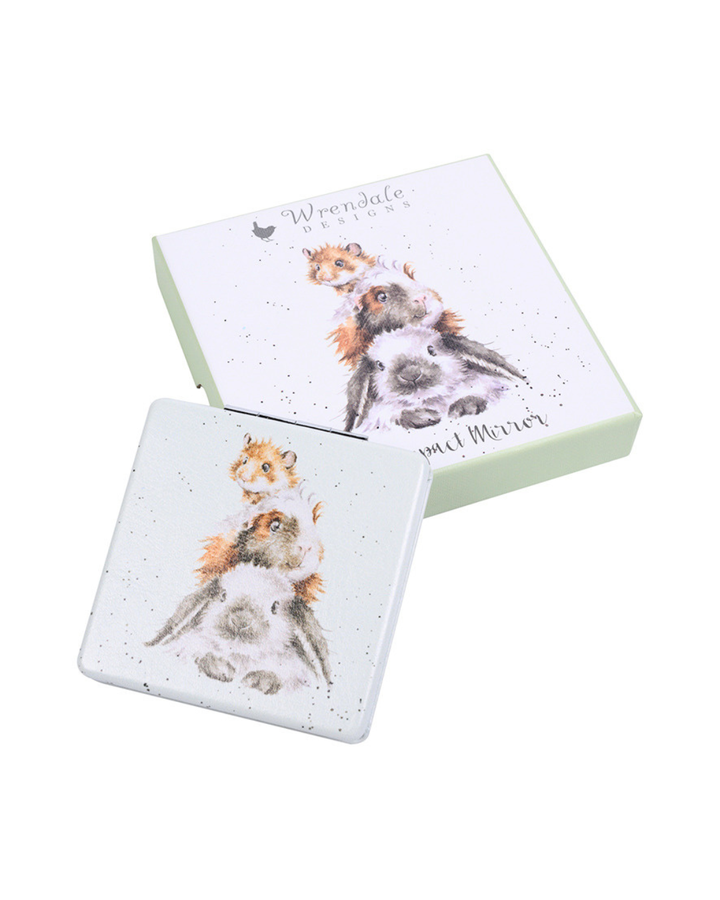 Nager Taschenspiegel "Piggy in the Middle" von Wrendale Designs
