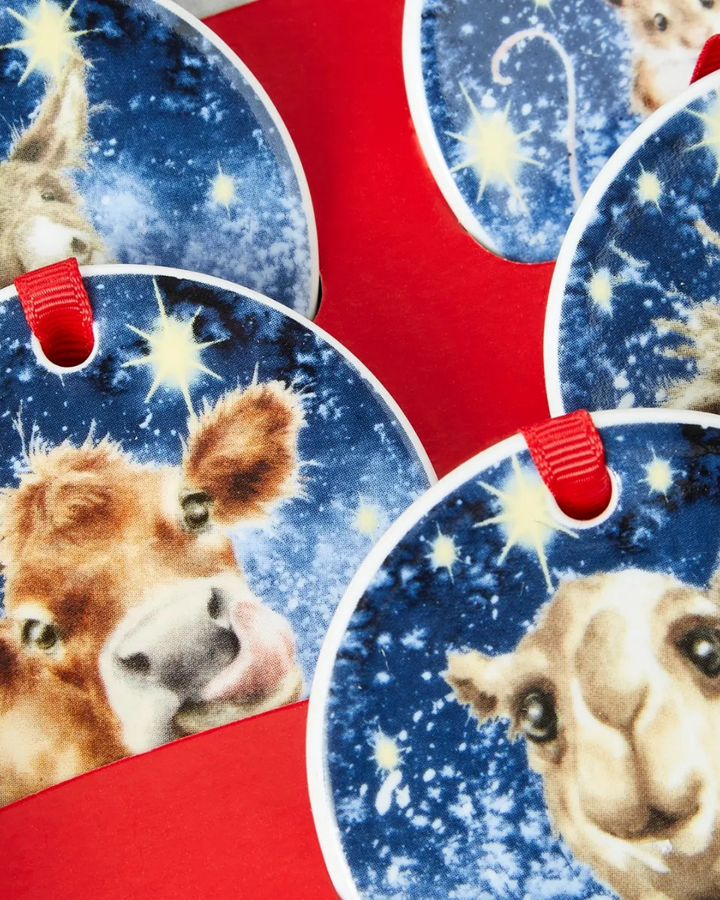 Heiligabend Weihnachtsanhänger-Set von Wrendale Designs