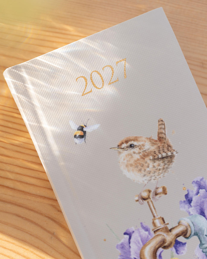 Schmaler Taschenkalender 2027 von Wrendale Designs
