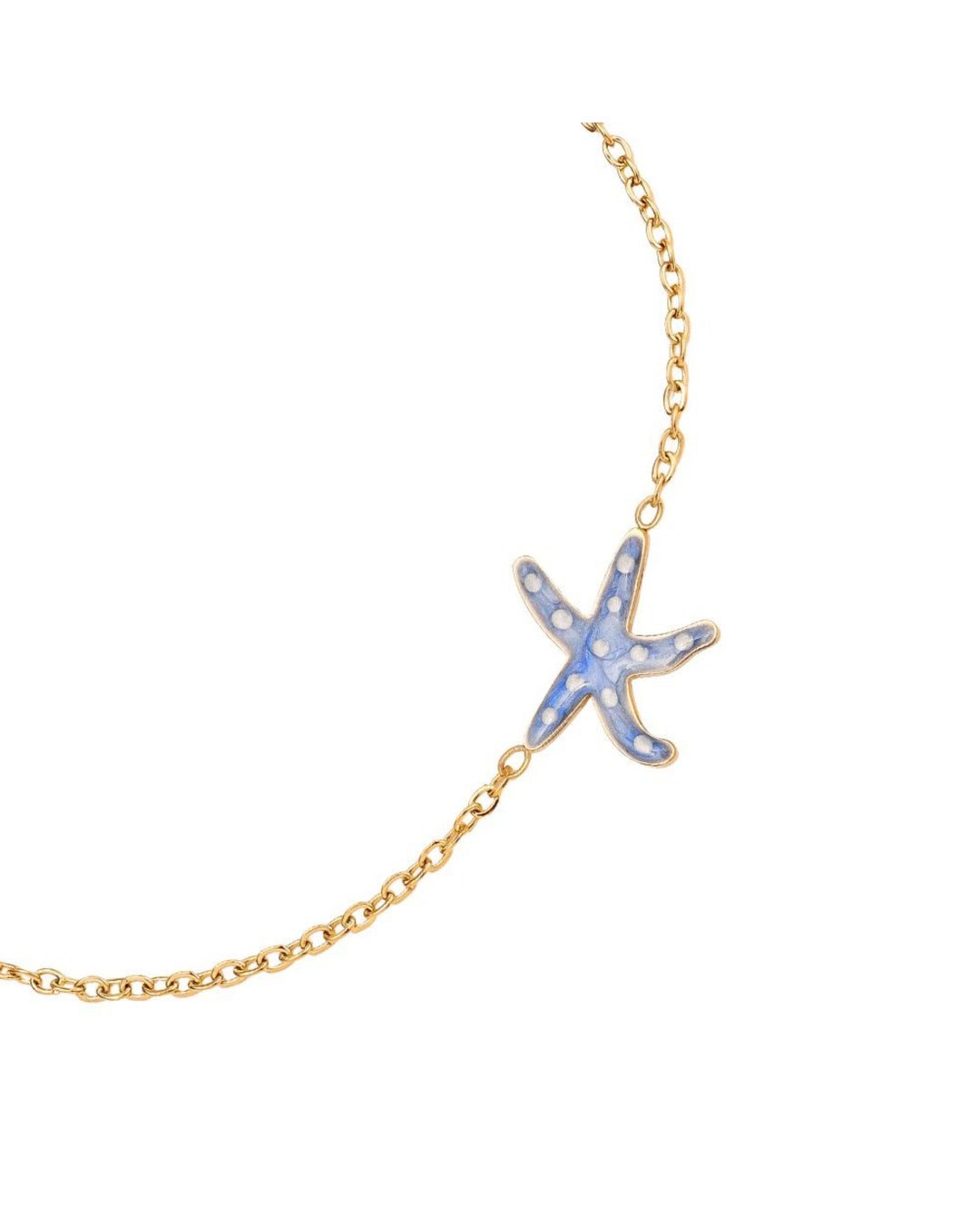 Armband mit blauen Emaille-Seesternen von Dottilove