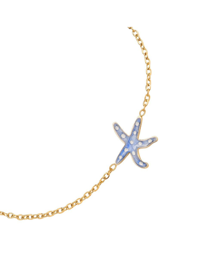 Armband mit blauen Emaille-Seesternen von Dottilove