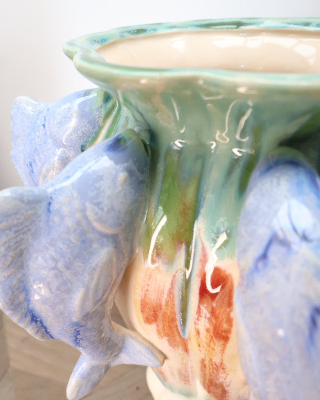 Blumenvase "Fische" von J. Kersten